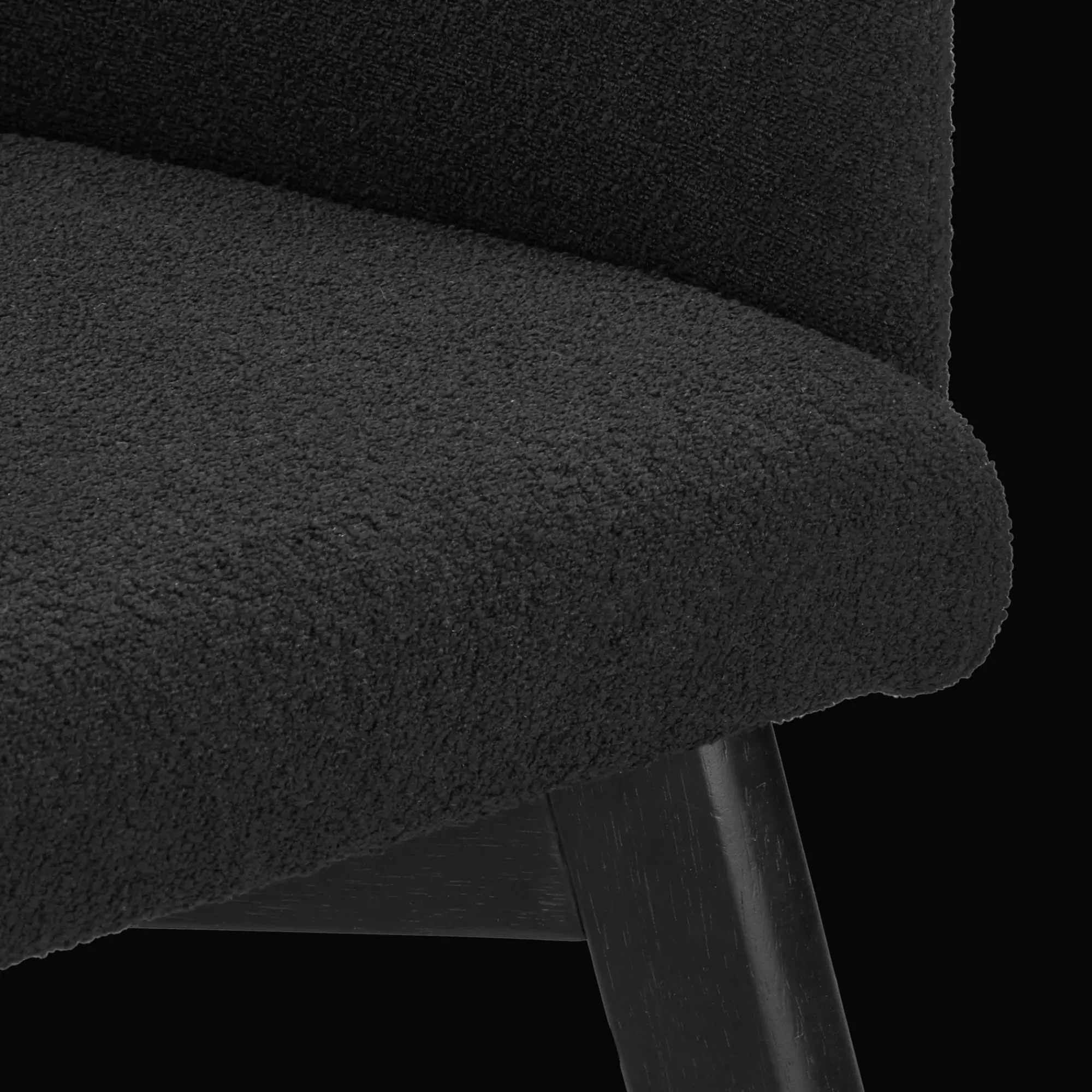 Hot Bouclair Fabric and Wood Dining Chair