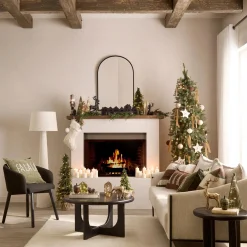 Hot Bouclair Fabric and Wood Dining Chair