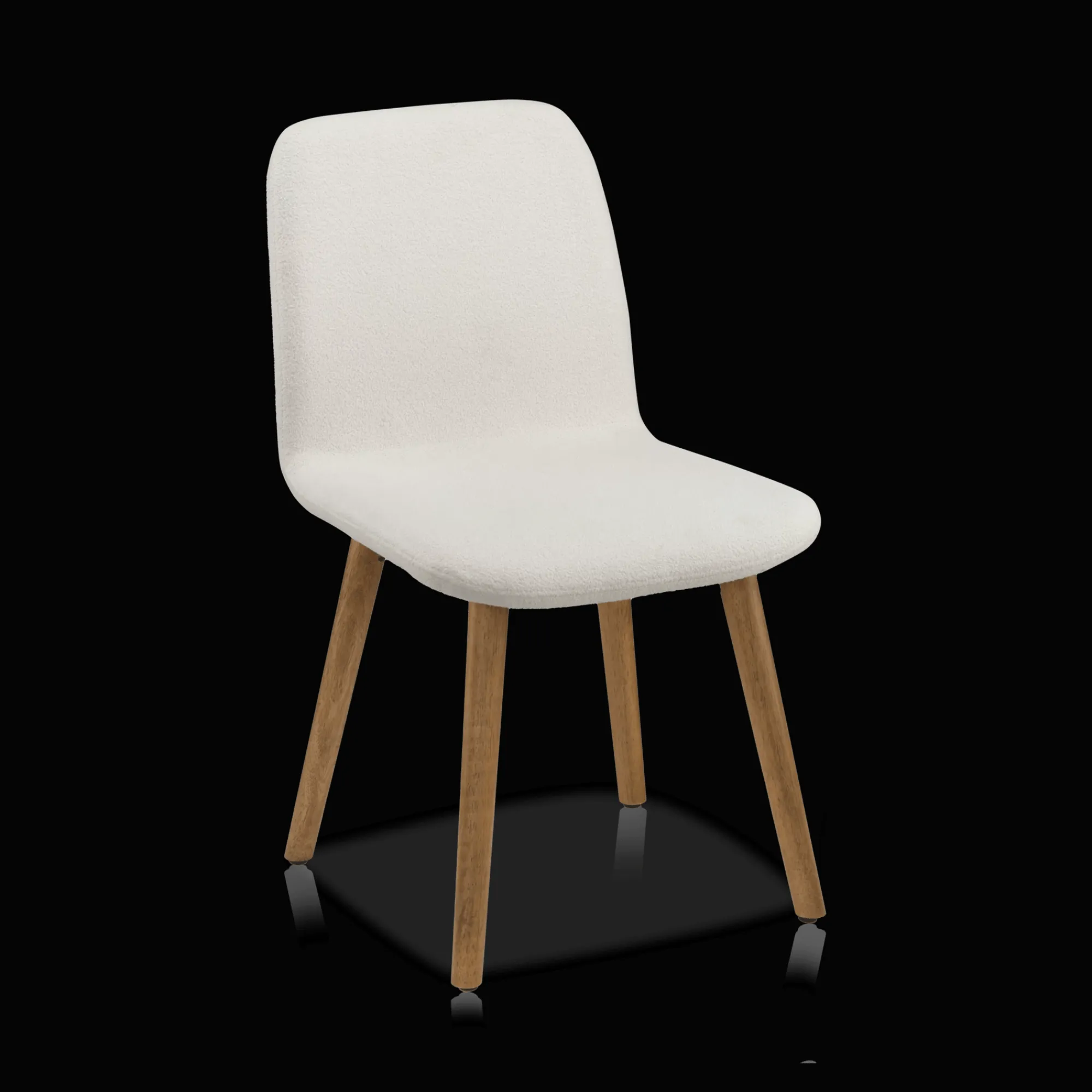 Hot Bouclair Fabric and Wood Dining Chair