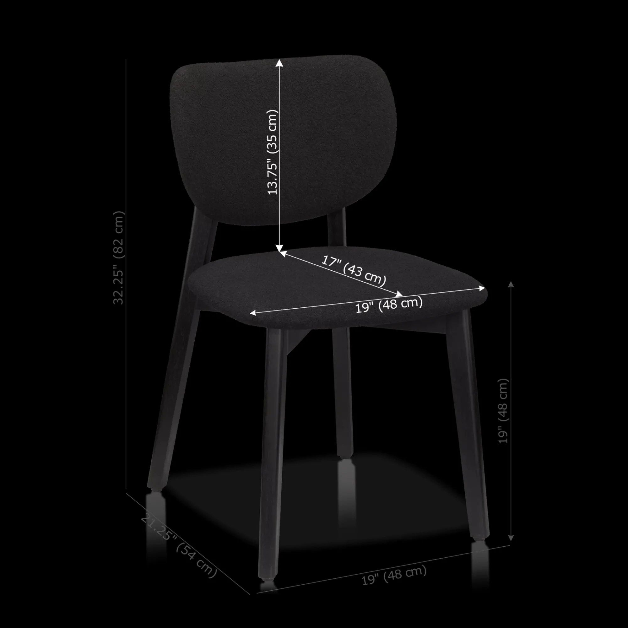 Sale Bouclair Fabric and Wood Dining Chair