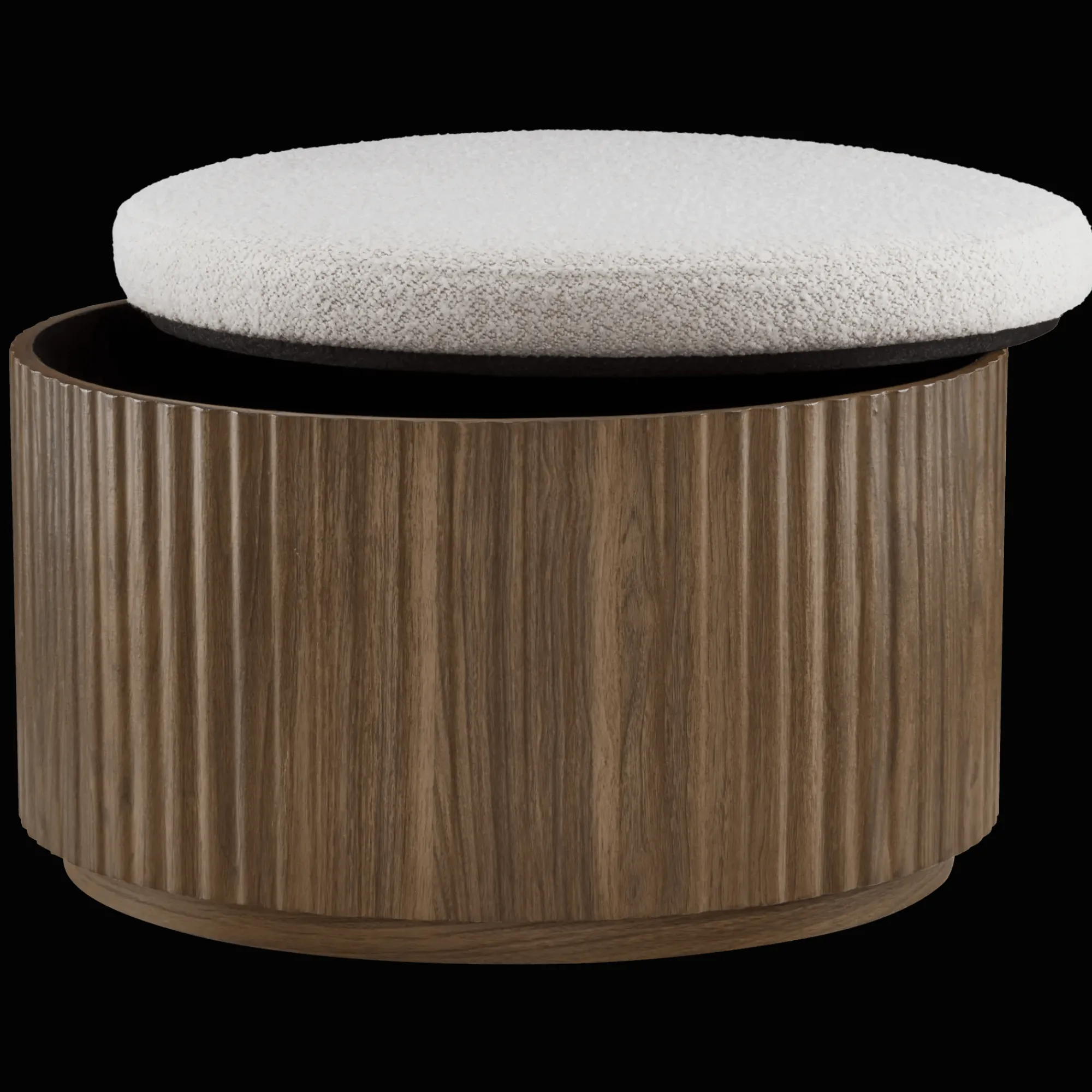 Sale Bouclair Fabric and Wood Ottoman with Storage