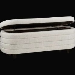 Outlet Bouclair Fabric Ottoman with Storage
