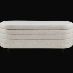 Outlet Bouclair Fabric Ottoman with Storage