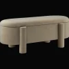 Outlet Bouclair Fabric Ottoman with Storage