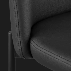 Bouclair Faux Leather and Metal Bar Stool