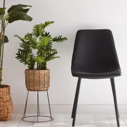 Online Bouclair Faux Leather and Metal Dining Chair