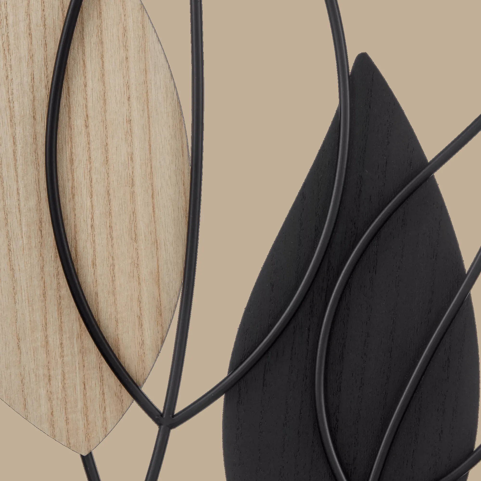 Sale Bouclair Framed Metal & Wood Leaves Wall Art