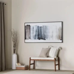 Sale Bouclair Gel-Embellished Neutral & Blue Canvas