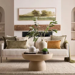 New Bouclair Gel-Embellished Watercolor Landscape Framed Art