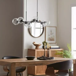 Best Bouclair Glass and Metal Ceiling Lamp