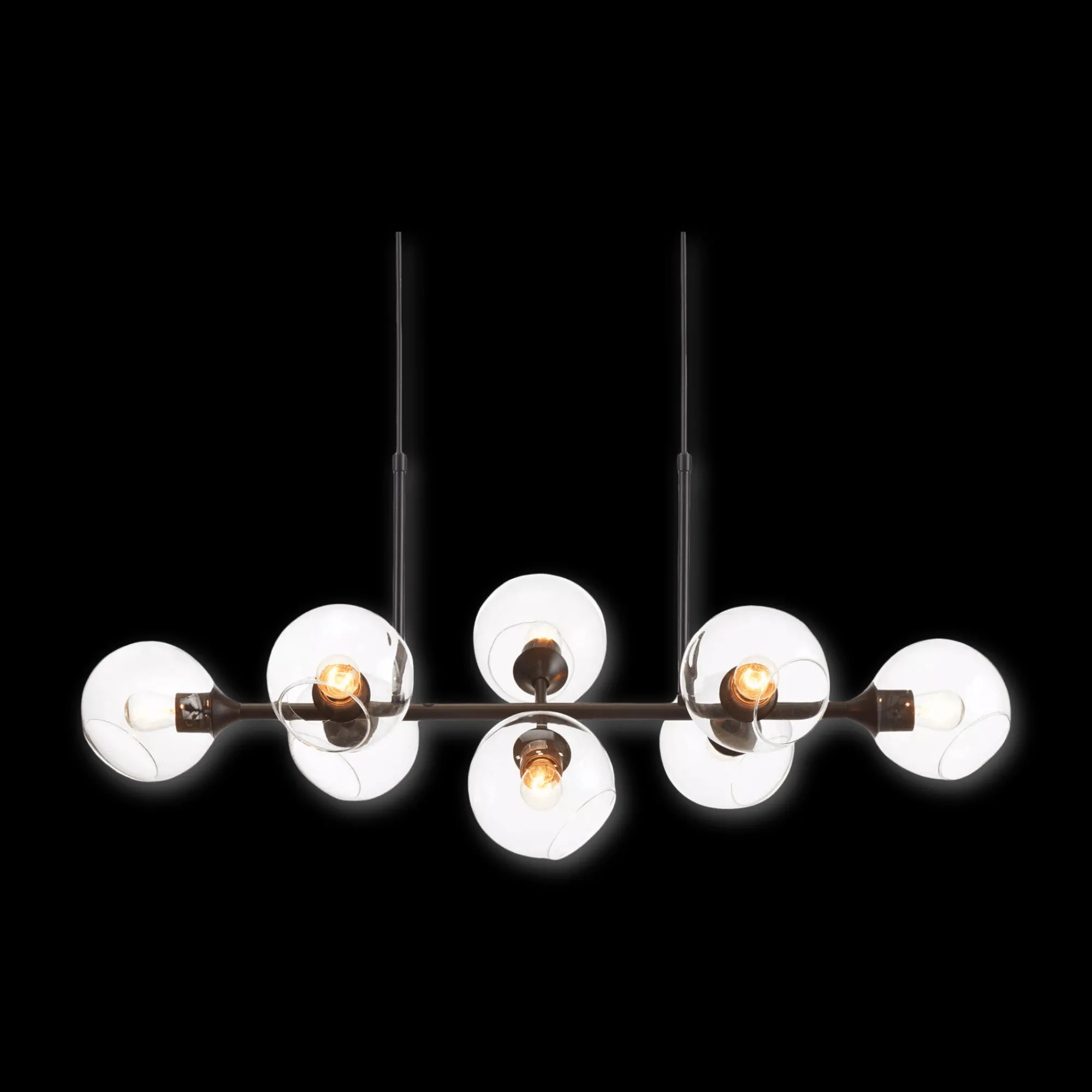 Best Bouclair Glass and Metal Ceiling Lamp