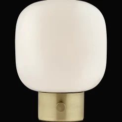 Discount Bouclair Glass and Metal Table Lamp
