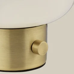 Discount Bouclair Glass and Metal Table Lamp