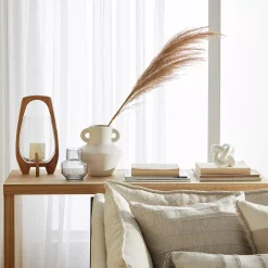 Online Bouclair Glass Candle Holder with Wooden Base