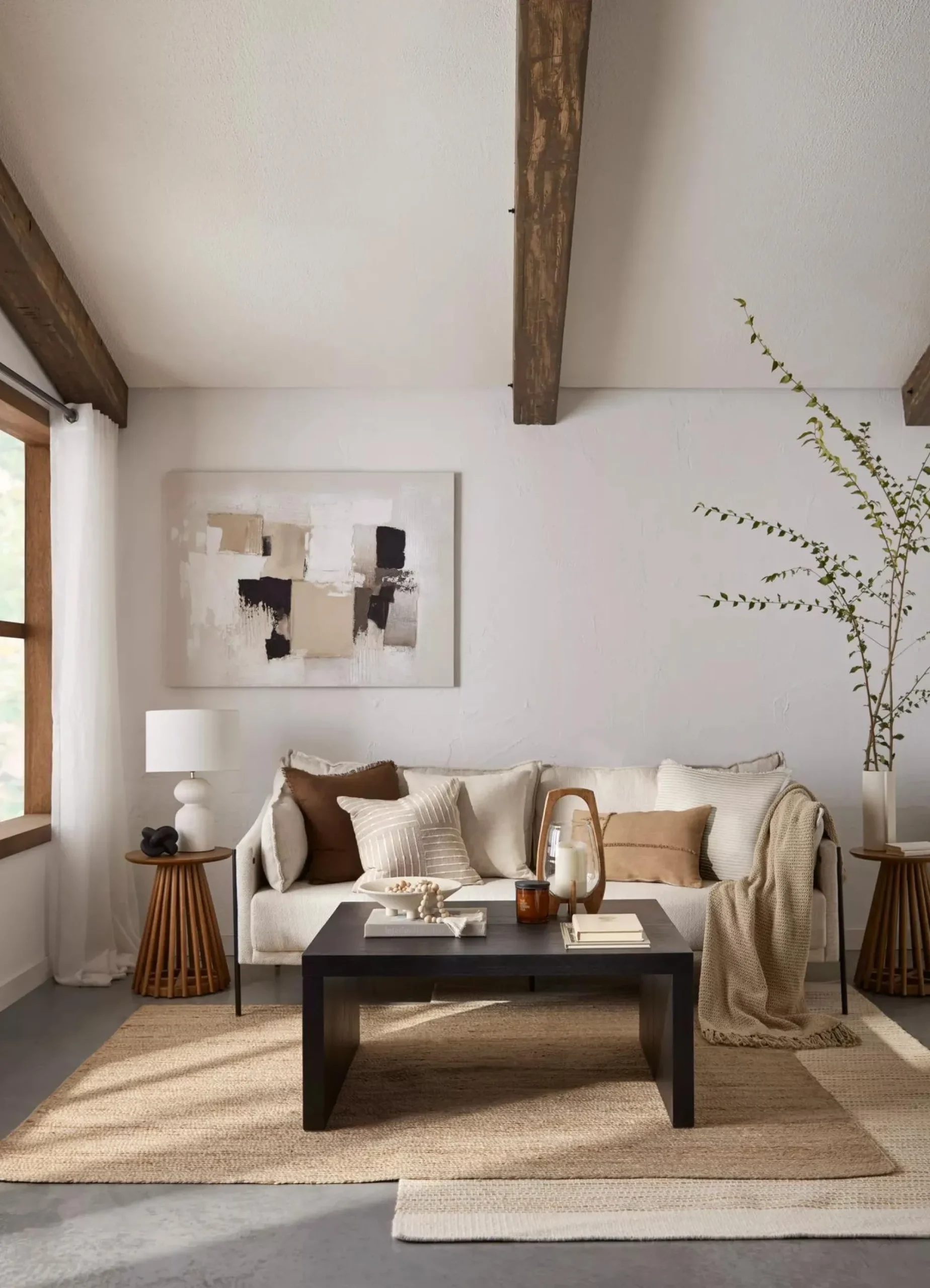 Online Bouclair Glass Candle Holder with Wooden Base