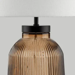 Clearance Bouclair Glass Ribbed Table Lamp