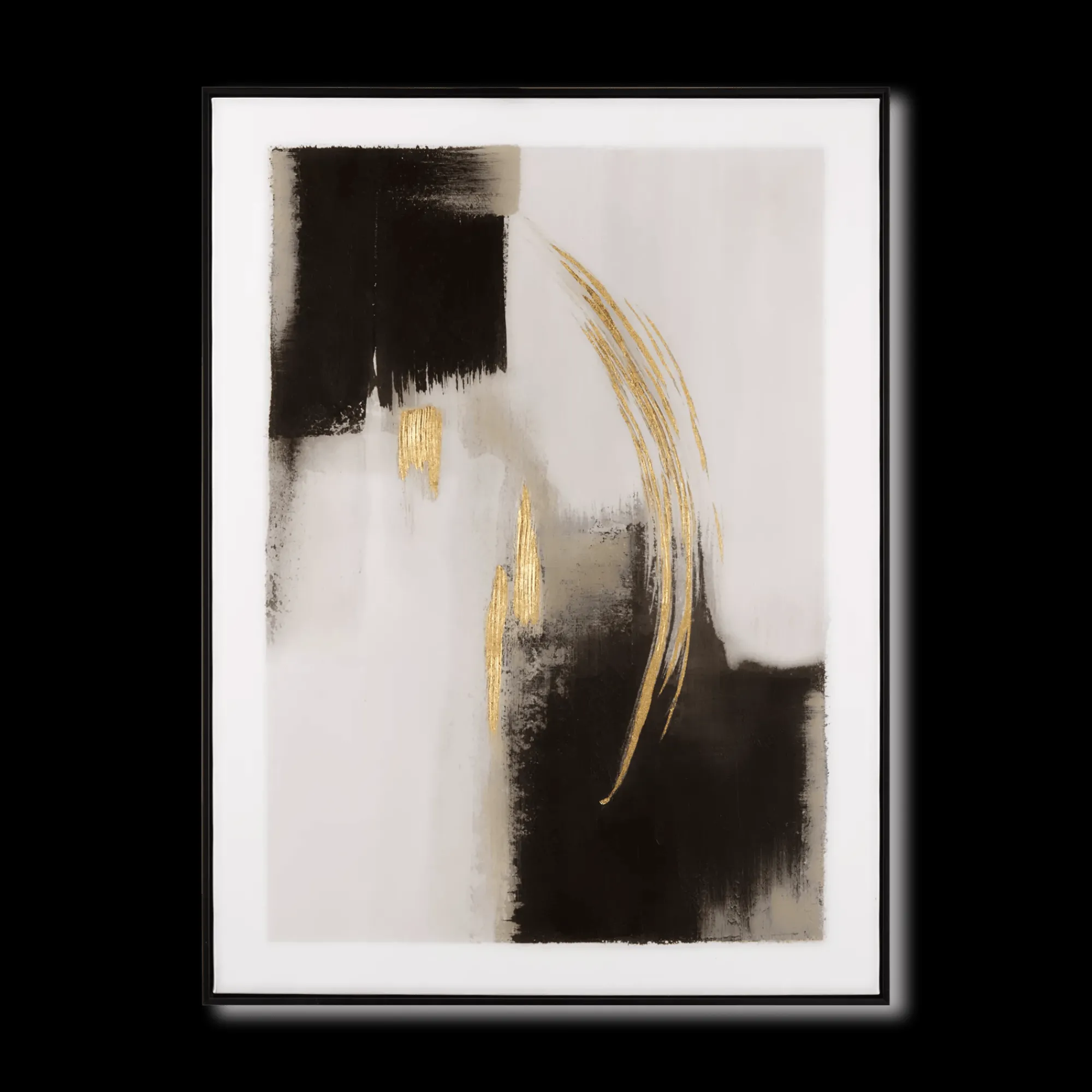 Sale Bouclair Gold Abstract Printed Framed Art