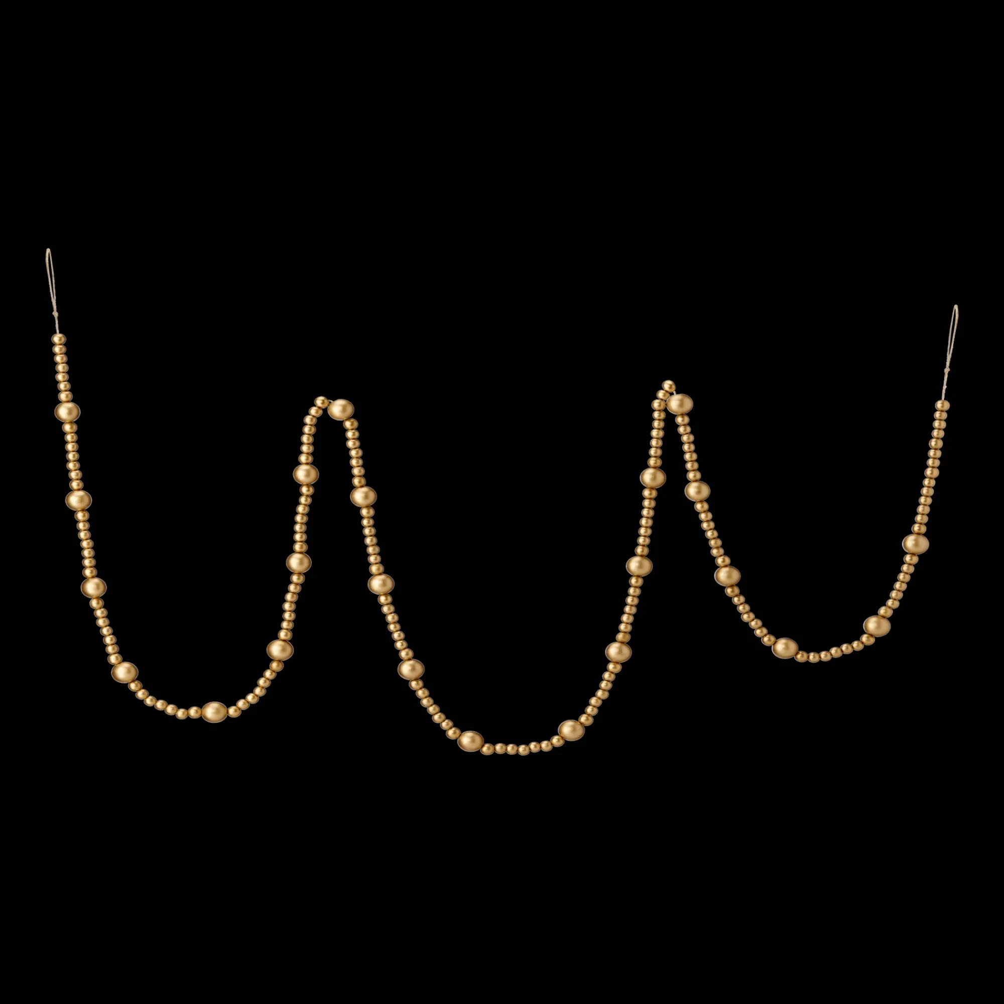 Bouclair Gold Wood Beads Garland