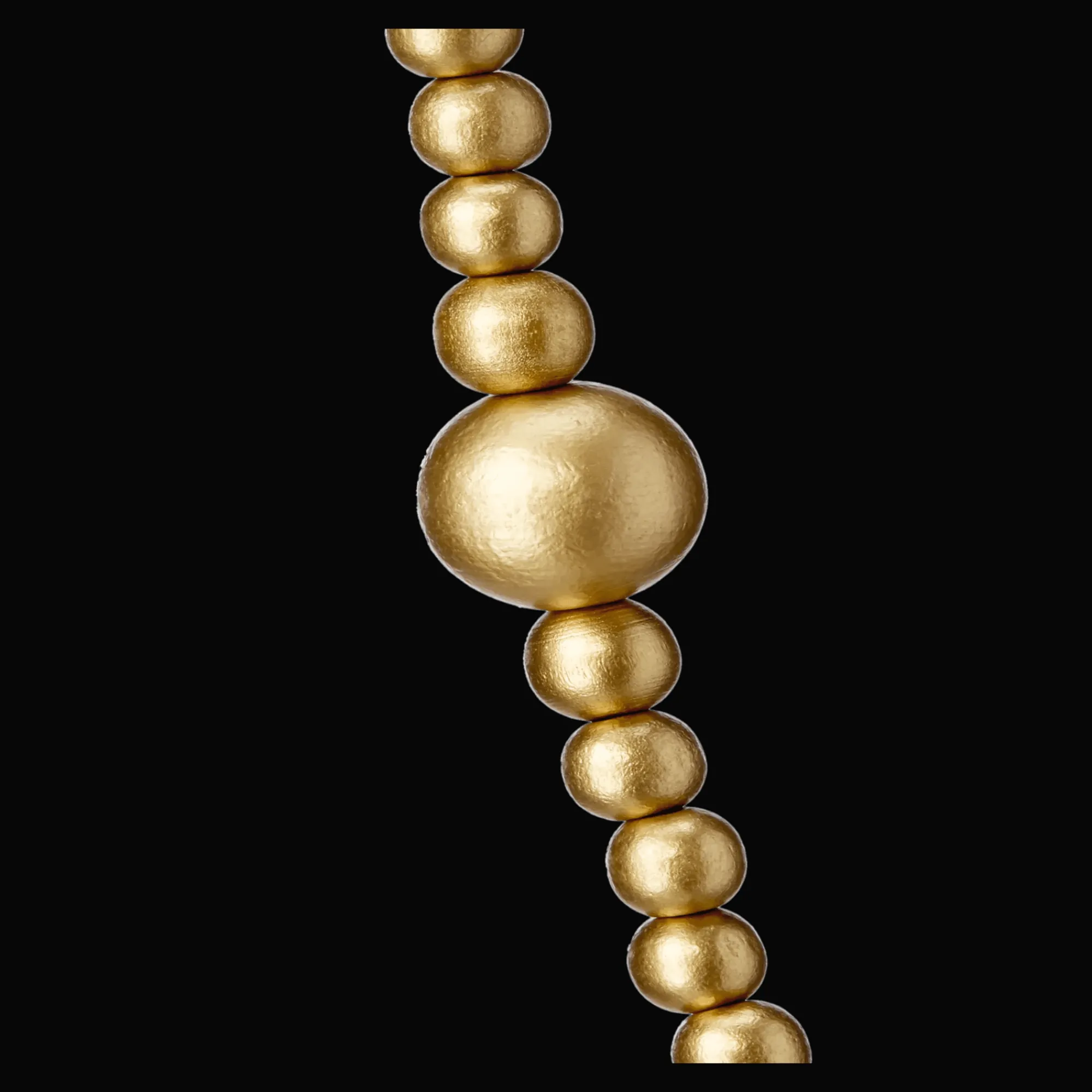 Bouclair Gold Wood Beads Garland