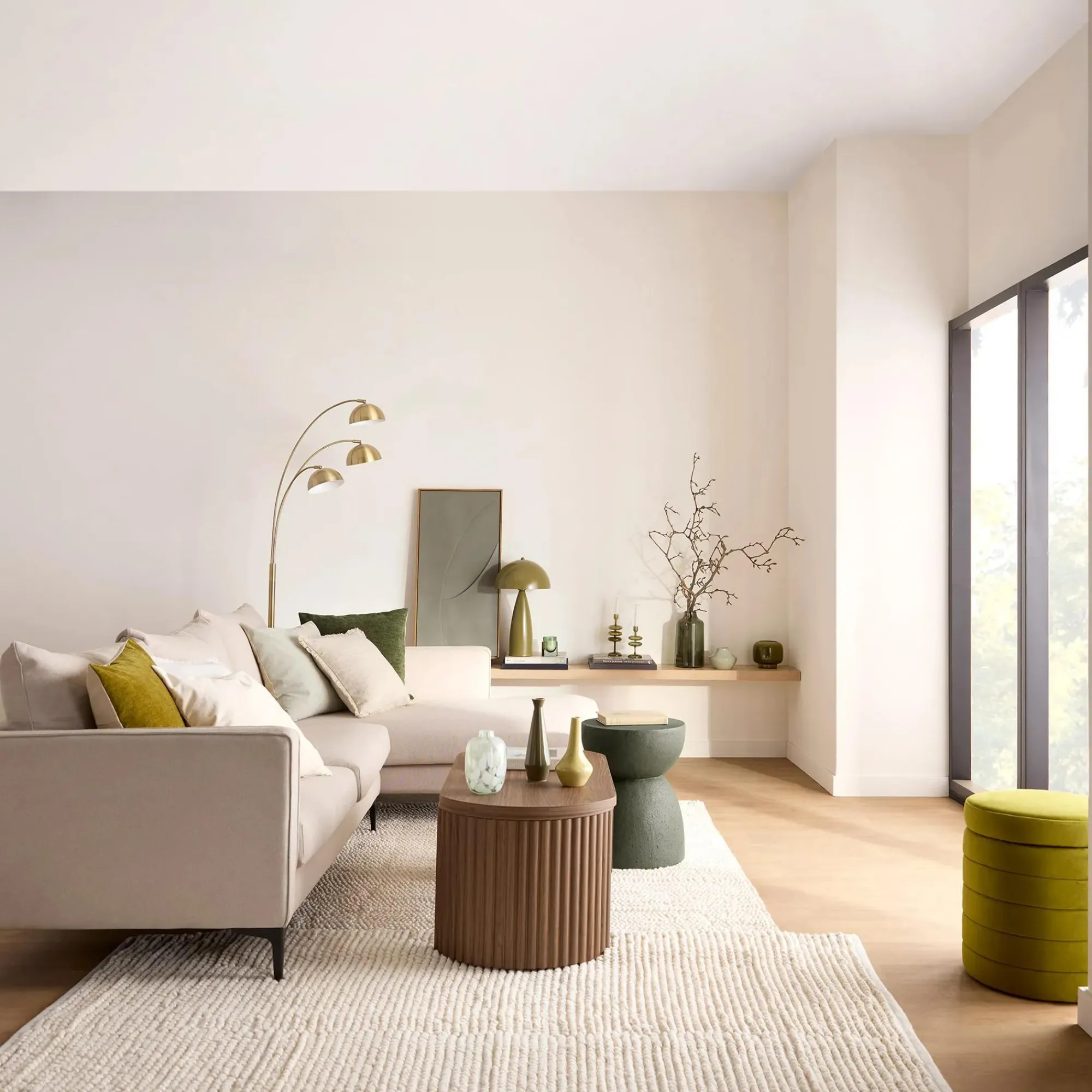 Bouclair Green Abstract Framed Art