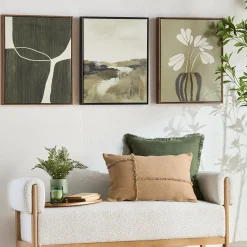 Best Bouclair Green Abstract Framed Art