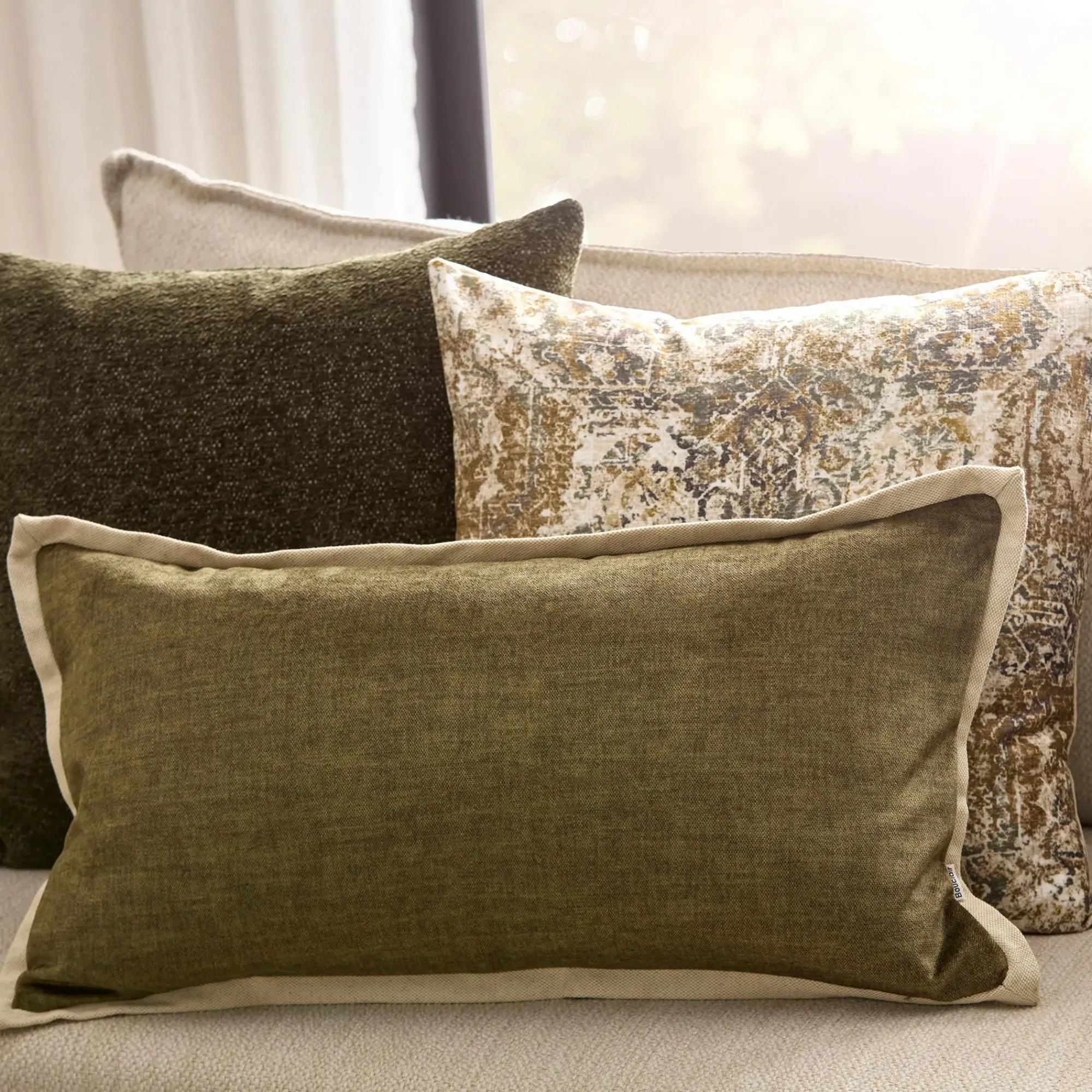 Online Bouclair Green Ansley Decorative Pillow