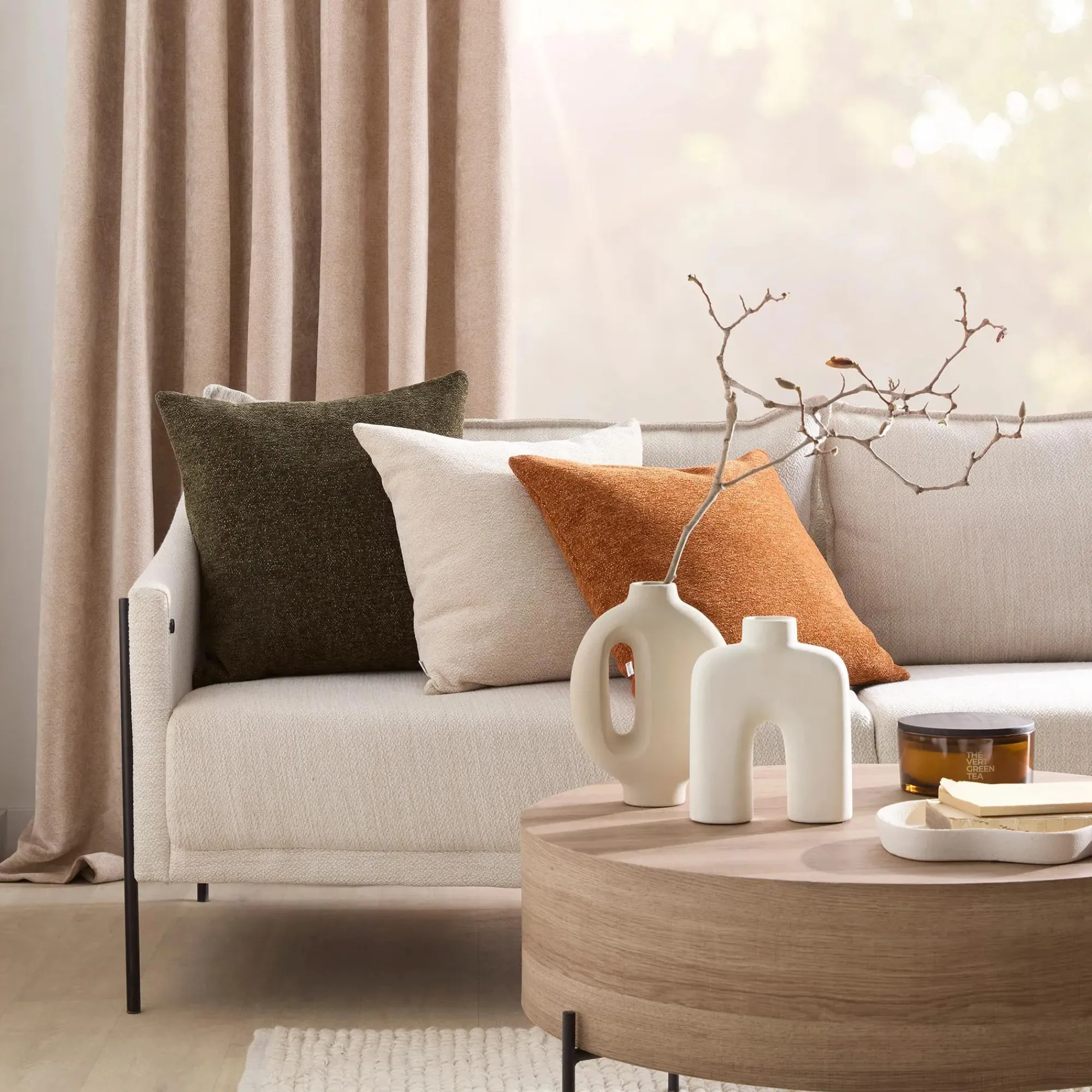 Online Bouclair Green Ansley Decorative Pillow