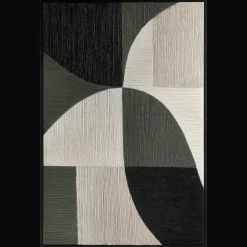 Clearance Bouclair Green Color Block Abstract Framed Art