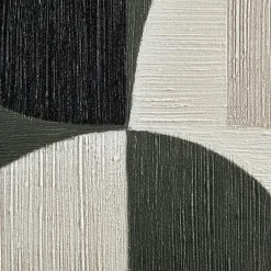 Clearance Bouclair Green Color Block Abstract Framed Art