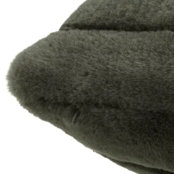 Hot Bouclair Green Cougar Faux Fur Throw Pillow