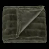Online Bouclair Green Cougar Faux Fur Throw