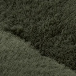 Online Bouclair Green Cougar Faux Fur Throw