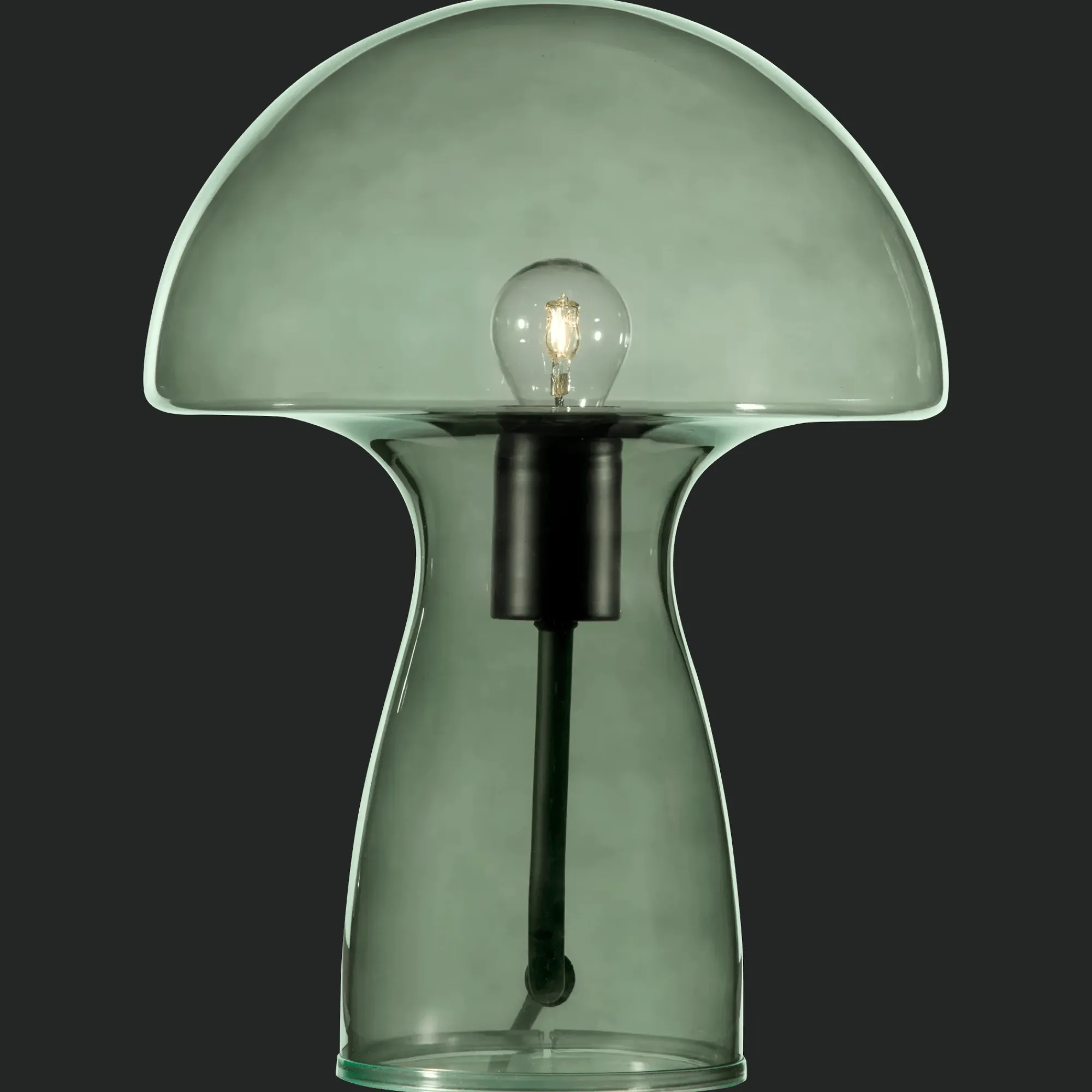 Online Bouclair Green Glass Mushroom Table Lamp