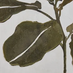 Hot Bouclair Green Leaves Framed Canvas