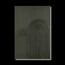 Bouclair Green Lines Oil Painted Canvas