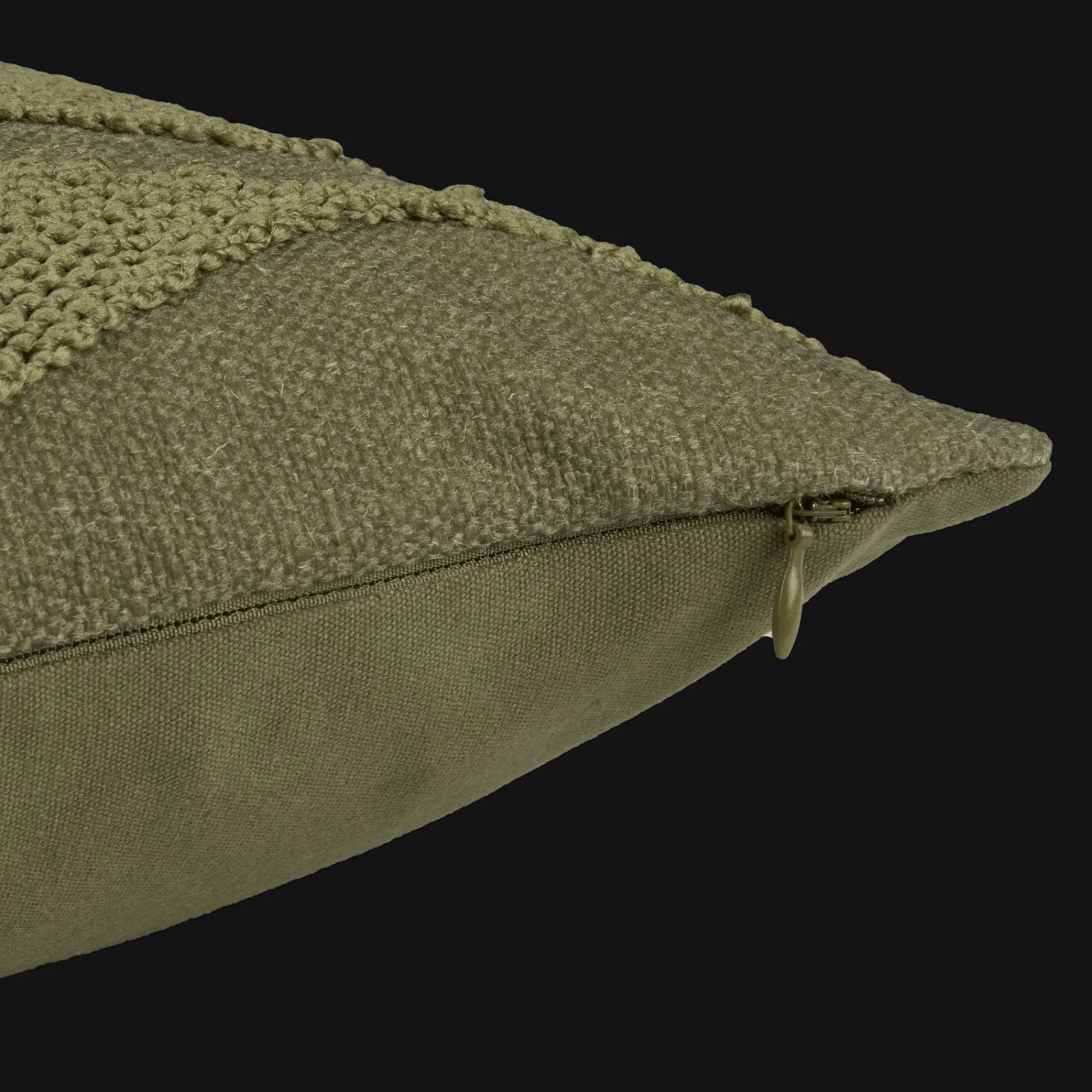 Hot Bouclair Green Yara Lumbar Decorative Pillow