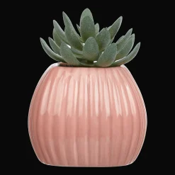 Online Bouclair Greenery in Pink Ribbed Vase
