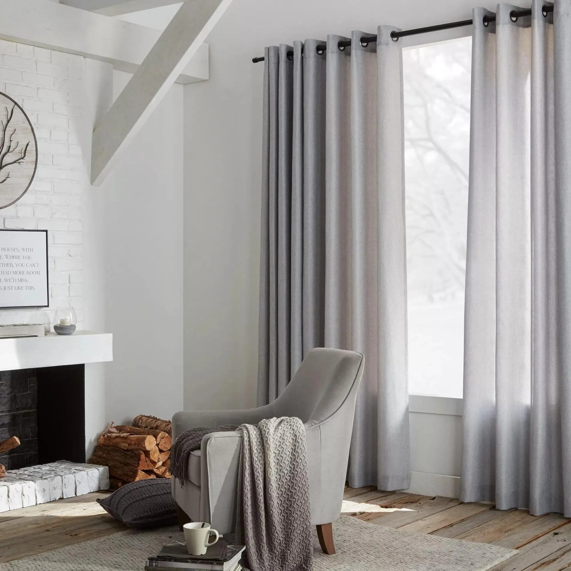 Bouclair Grey Aura Panel Curtain