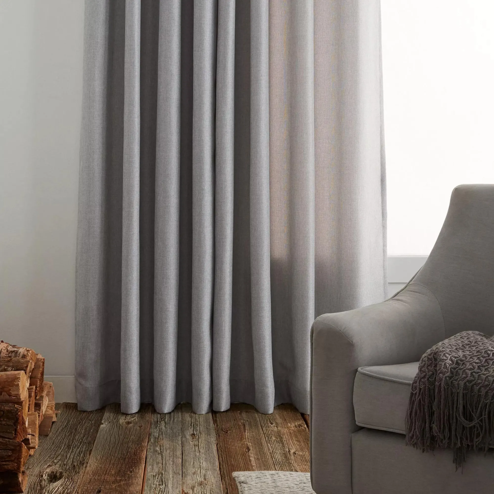 Bouclair Grey Aura Panel Curtain