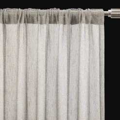 Best Bouclair Grey Eneca Back-Tab/Rod-Pocket Curtain