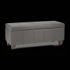 Bouclair Grey Faux Leather Storage Bench
