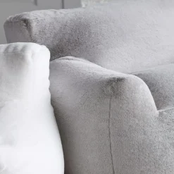 Outlet Bouclair Grey Kids Furry Lounge Chair