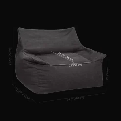 Best Bouclair Grey Large Bean Bag Chair