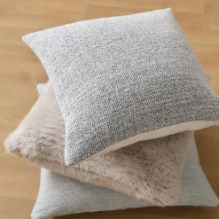 Hot Bouclair Grey Maddox Faux Fur Decorative Pillow