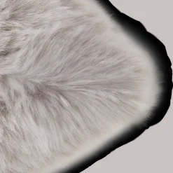 Hot Bouclair Grey Maddox Faux Fur Decorative Pillow