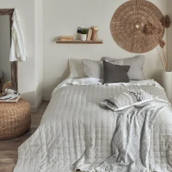 Clearance Bouclair Grey Quin Collection - 3-Piece Coverlet Set