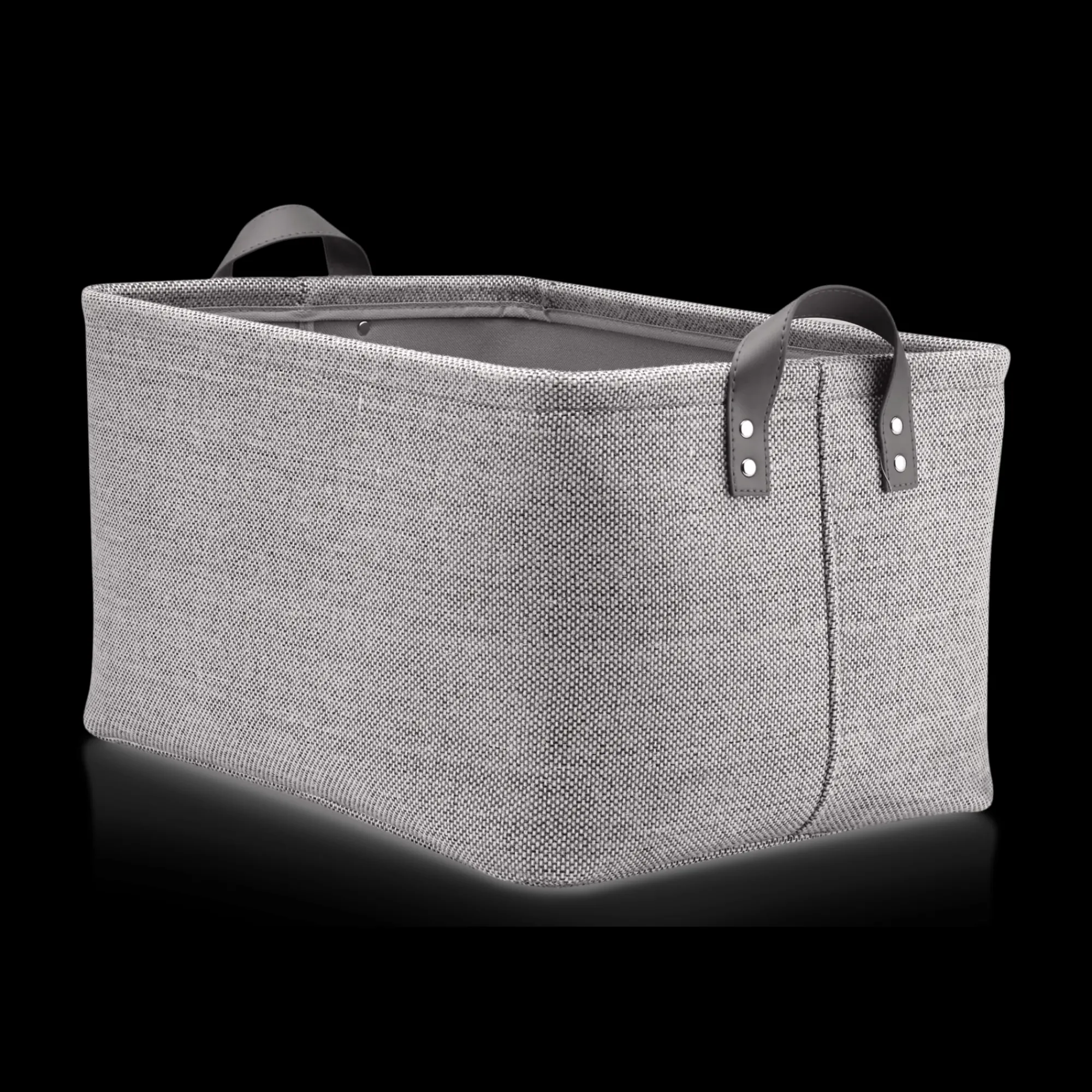 Outlet Bouclair Grey Storage Basket with Handles