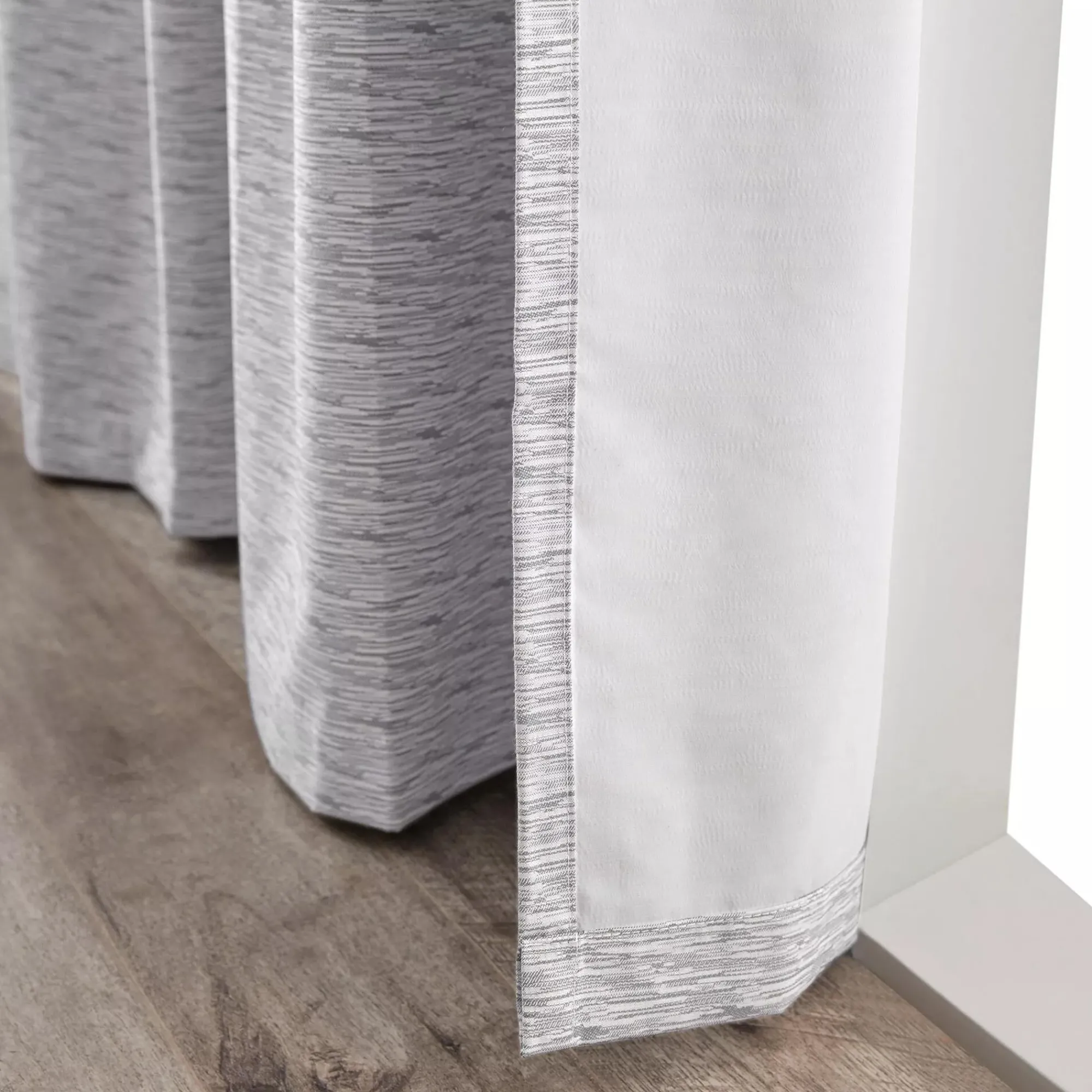 Bouclair Grey Toulouse Blackout Curtain with Hidden Backtab