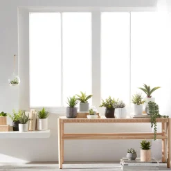 Bouclair Hanging Terrarium with Artificial Succulent