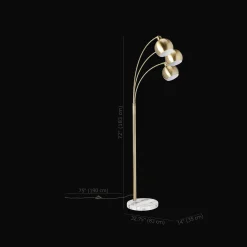 Sale Bouclair 3-Head Floor Lamp with Marble Base